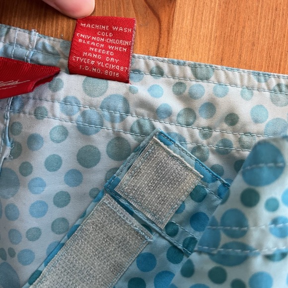 Vtg Mossimo Swim Shorts Women's Sm Blue Polka Dots Y2K Beach Surf Skate - Picture 10 of 14